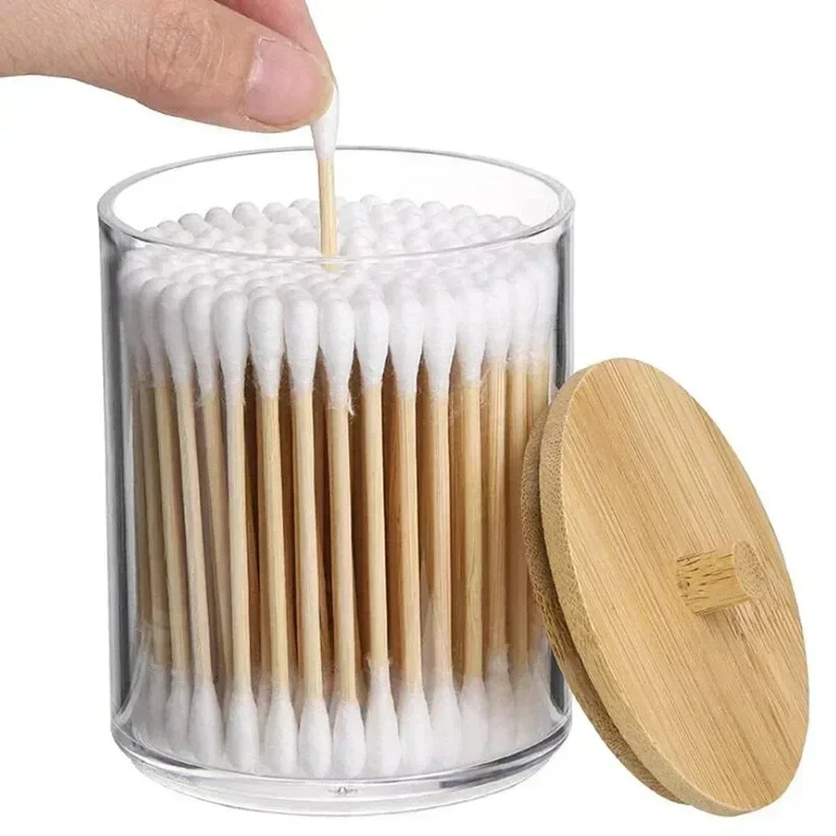 pot de rangement pour coton-tiges