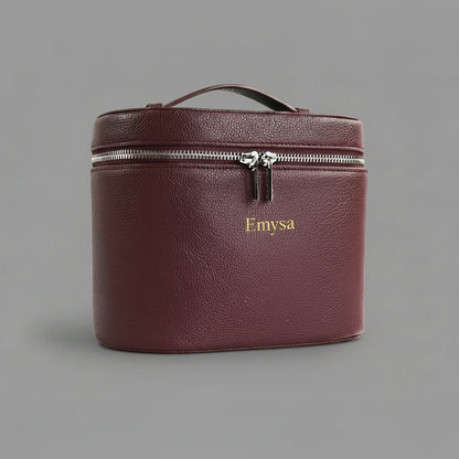 Trousse de Maquillage Personnalisable en Cuir PU